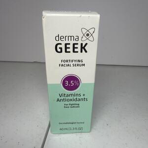 Derma Geek Fortifying Facial Serum 3.5% Vitamins Antioxidants 1.3oz NEW